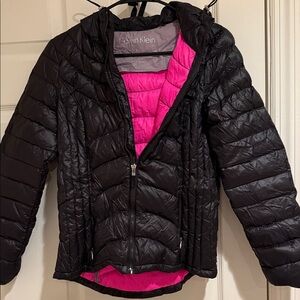 Calvin Klein Black Jacket with Pink Interior